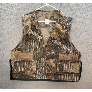 Vintage Sports Afield Vest Mens L Realtree Camouflage Bird Hunting Duck Pouch